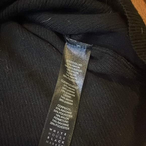 Black turtleneck sweater with gold button detail - Picture 3 of 3